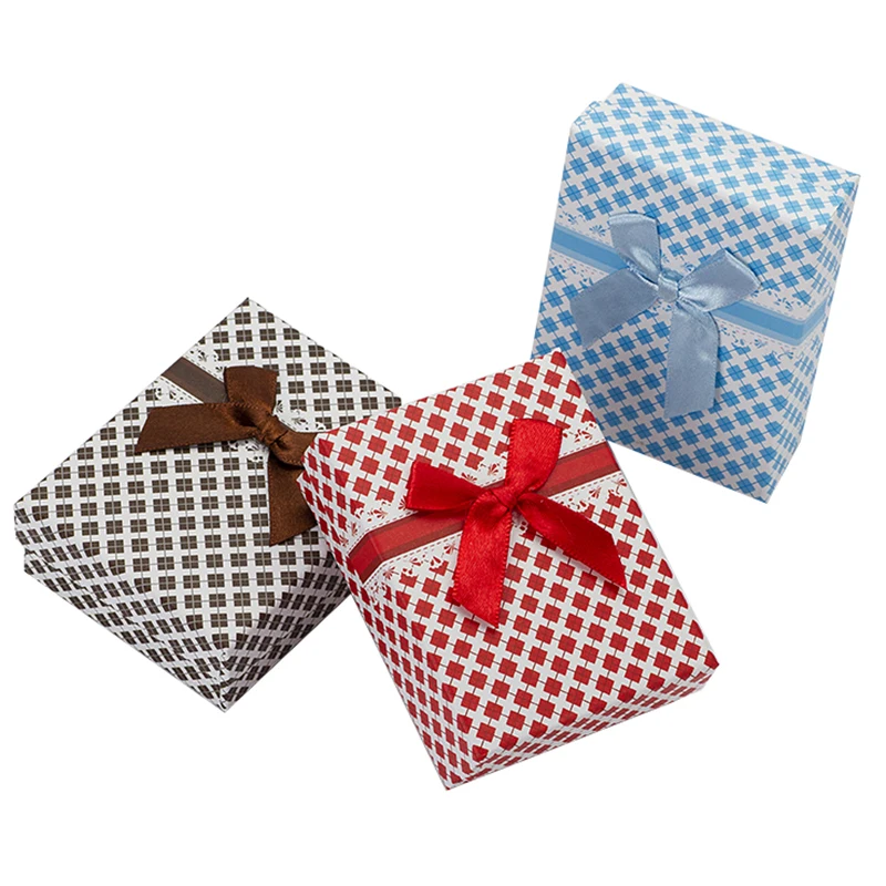 12 шт подарочные коробки для ювелирных изделий 7*9 см на день рождения ожерелье