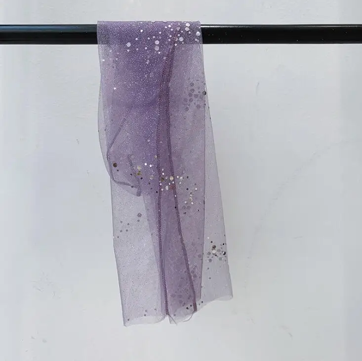 purple Модные цветные женские носки с блестящими звездами и луной, длинные носки до лодыжки, прозрачные носки из тюля, тонкие дышащие чулки, летние - Цвет: purple