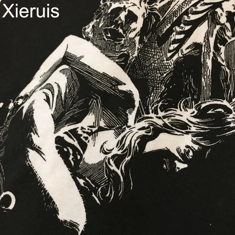 Xieruis 2018 новый бренд характер печати Для женщин мужчин футболки футболка короткий