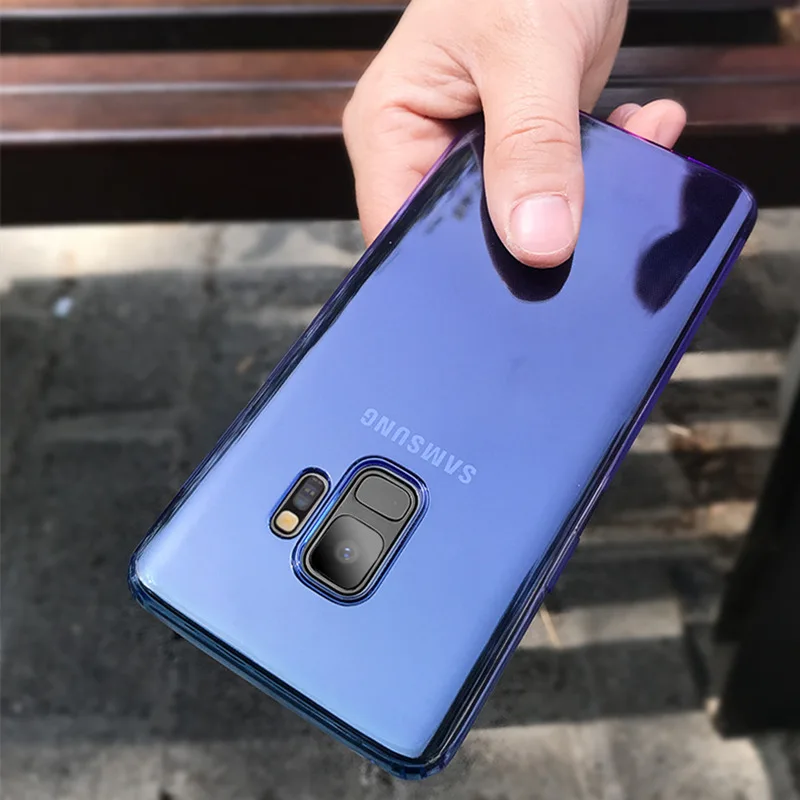 Чехол для Samsung Galaxy A3 A7 A5 A520 2017 S8 S9 + плюс Примечание 8 2018 край градиентного цвета из