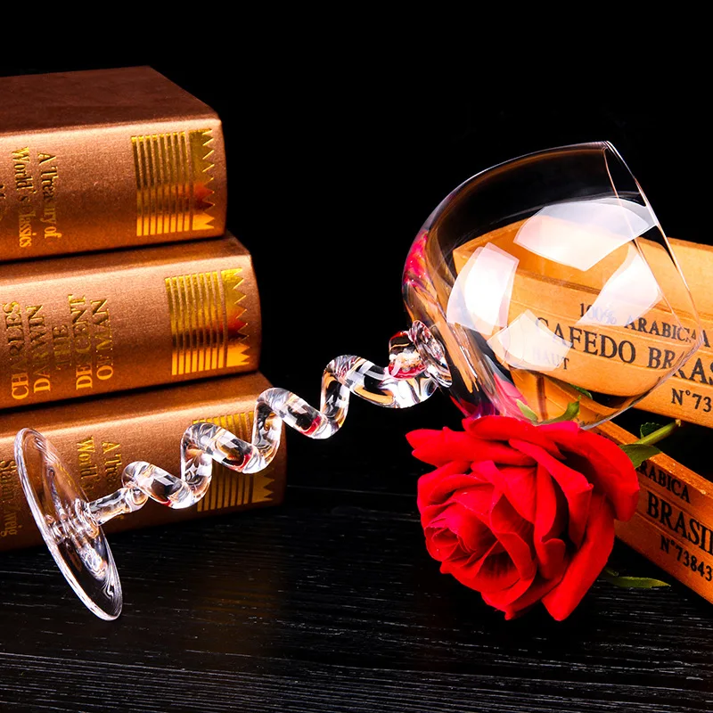 401-500ml Glass wine crystal cocktail glass Spring thread goblet originality home set | Дом и сад