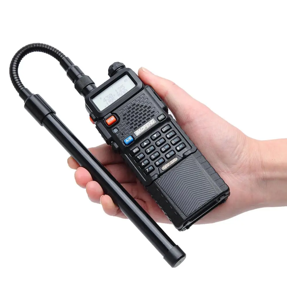 ABBREE AR 148 Gooseneck SMA Female Dual Band 144/430Mhz Складная CS тактическая антенна для Baofeng Kenwood Walkie