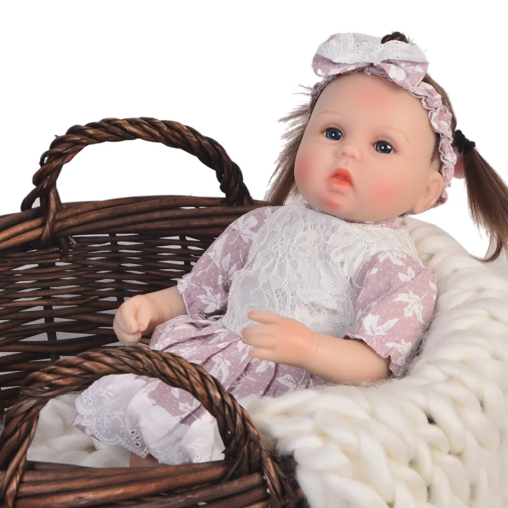 KEIUMI Collection New Reborn Baby Doll Soft Silicone Vinyl Real Touch Newborn 17inch 43cm princess baby girl toys bonecas | Игрушки и