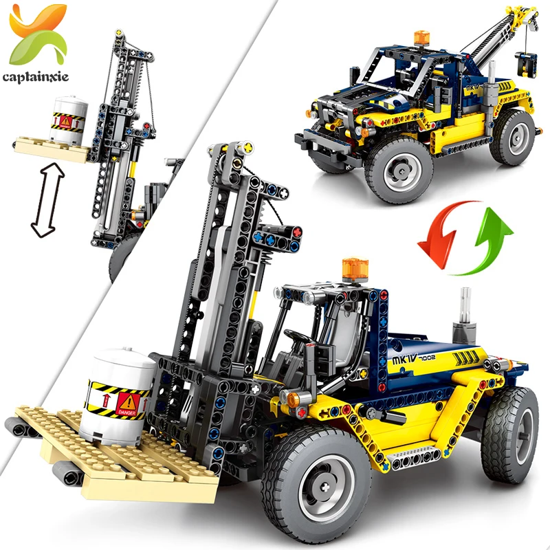 609 шт. город Инженерная вилка строительные блоки для автомобилей Technic автомобиль