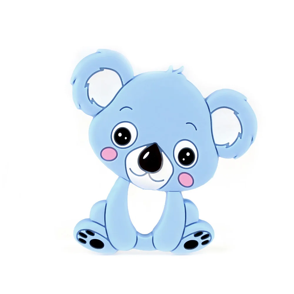 1PC KoalaTeether TYRY. HU Детские Силиконовые Прорезыватели BPA бесплатно Прорезыватели игрушка животное собака, коала Сова Слон детское кольцо Прорезыватель Силиконовые Бусины DIY цепь - Цвет: 1PC KoalaTeether