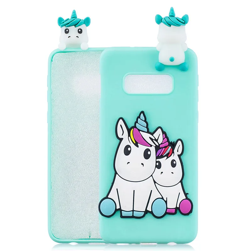 Чехол для samsung S10 Plus, чехол для samsung Galaxy S10 Lite S8 S9 Plus S7 Edge, 3D единорог, кукла, мягкий силиконовый чехол для телефона - Цвет: A