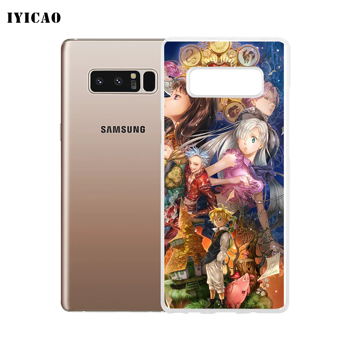 Мягкий силиконовый чехол IYICAO для телефона samsung A5 A6 Plus A7 A8 A9 J3 J5 J7 Note 8 9