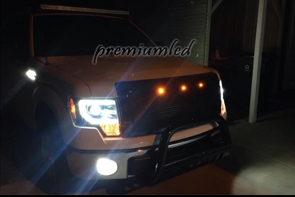 3 шт. SVT Raptor стиль Янтарный высокой мощности Светодиодная подсветка решетки комплект, Универсальный подходит для любого грузовика внедорожника