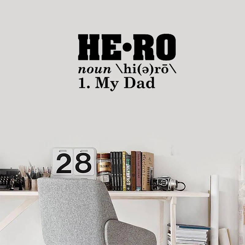 Настенная Наклейка stizzy Hero My Dad Quote виниловые наклейки на стену Креативный дизайн