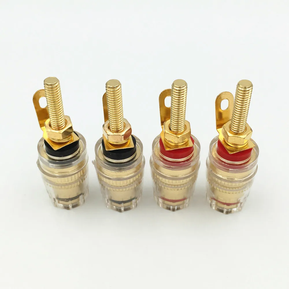 20Pcs Brass Gold Plated Banana Terminal Binding Post Socket Audio Cable Connector Amplifier Speaker Plug Jack | Обустройство дома