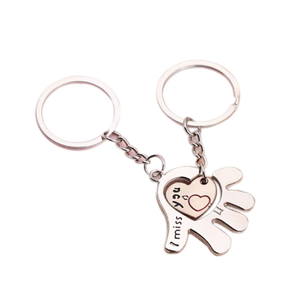 Couple Keychain Keyring Lover Sweetheart Gift for Valentine Day / Wedding Anniversary Birthday (Silver) | Автомобили и мотоциклы
