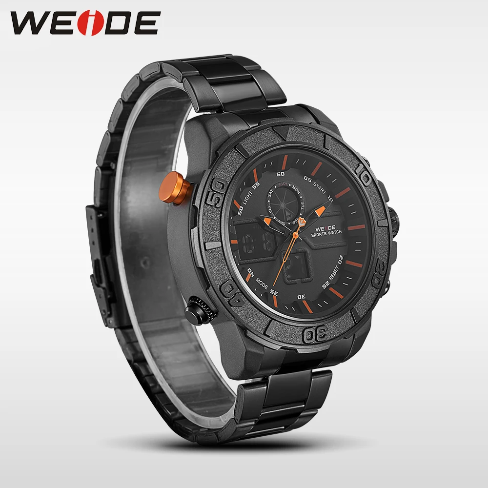 WEIDE мужские часы роскошные из нержавеющей стали цифровые relogio horloge Электроника