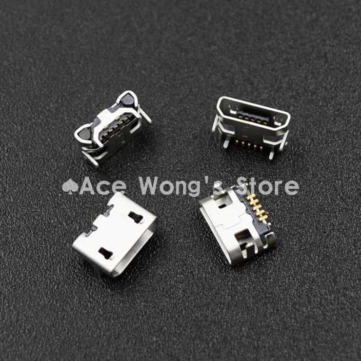 10 шт. Micro USB 5P 5-контактный разъем для хвостового зарядного Мобильный телефон |