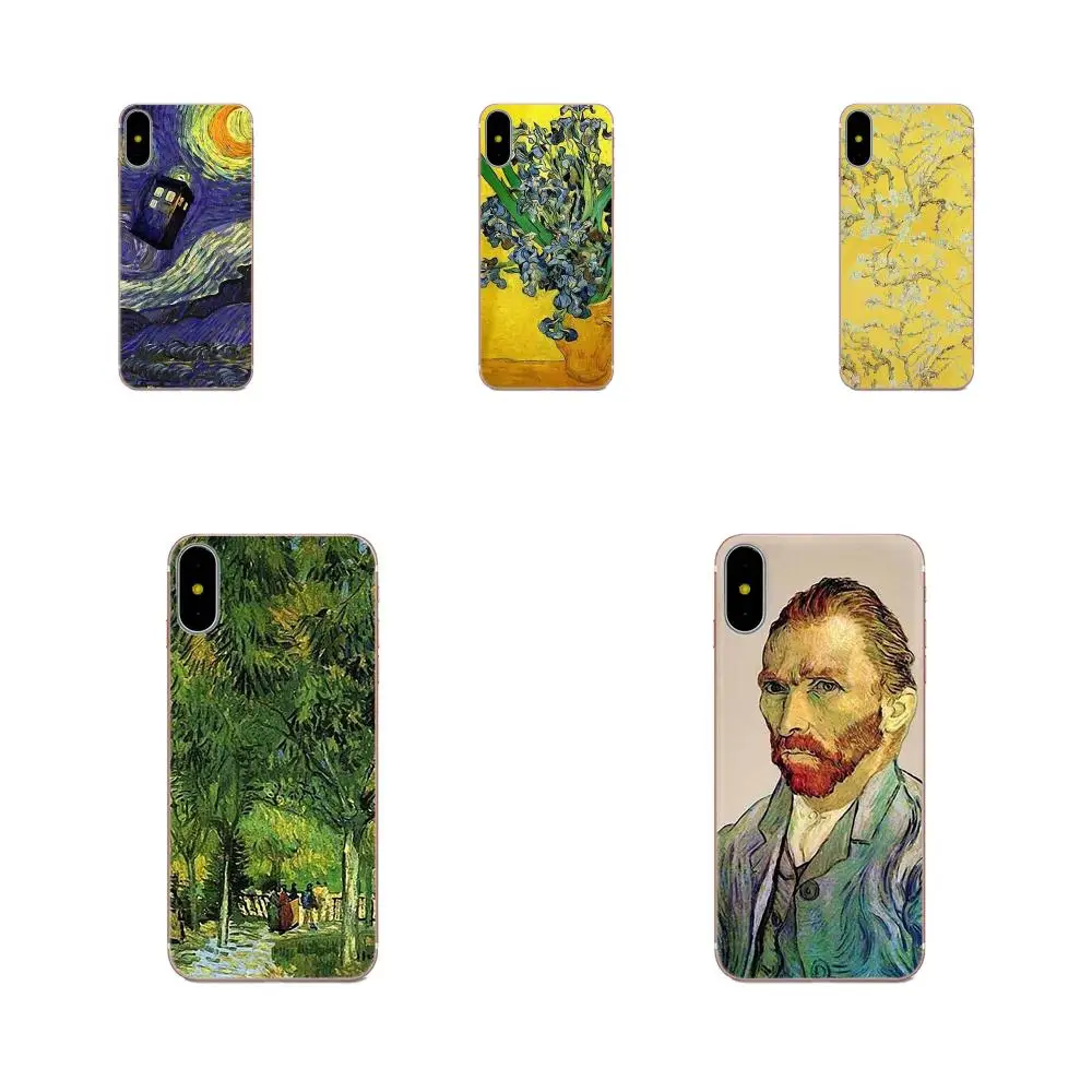 ТПУ чехол для телефона Samsung Galaxy Note 5 8 9 S3 S4 S5 S6 S7 S8 S9 S10 mini Edge Plus Lite Doctor Who Van Gogh