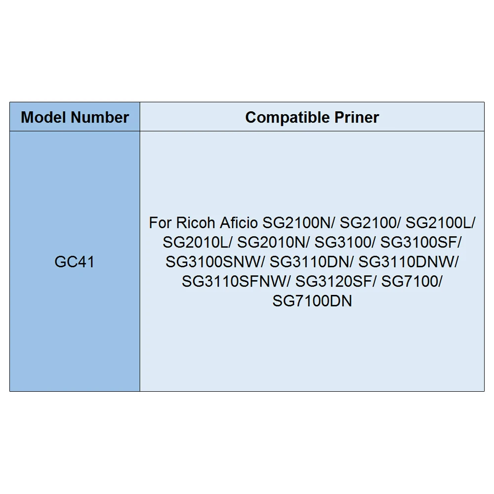 Сброс чипа картриджа для Ricoh GC41 SG3100 SG2100 SG2010L SG2010N SG3110dnw SG3120SF SG7100 Printer GC31|cartridge chip|ricoh