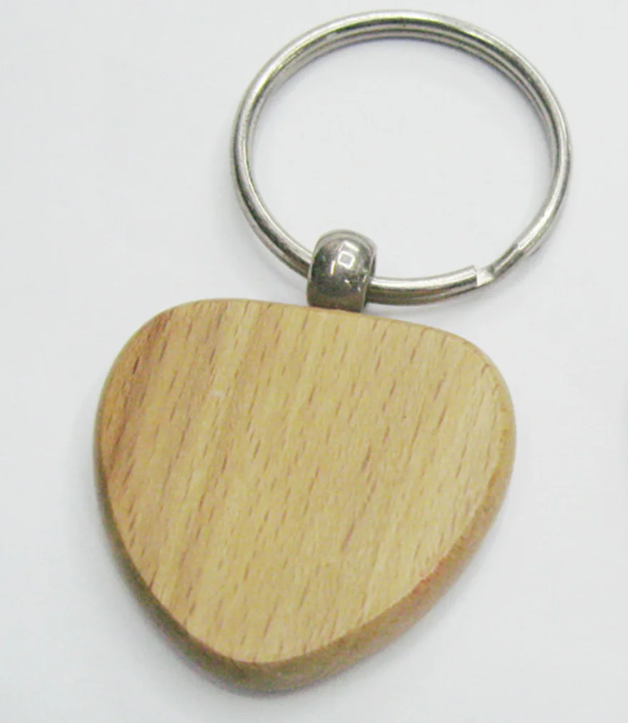 Heart 10 шт пустые прямоугольные деревянные брелки DIY продвижение индивидуальные брелки рекламные подарки - Цвет: Heart