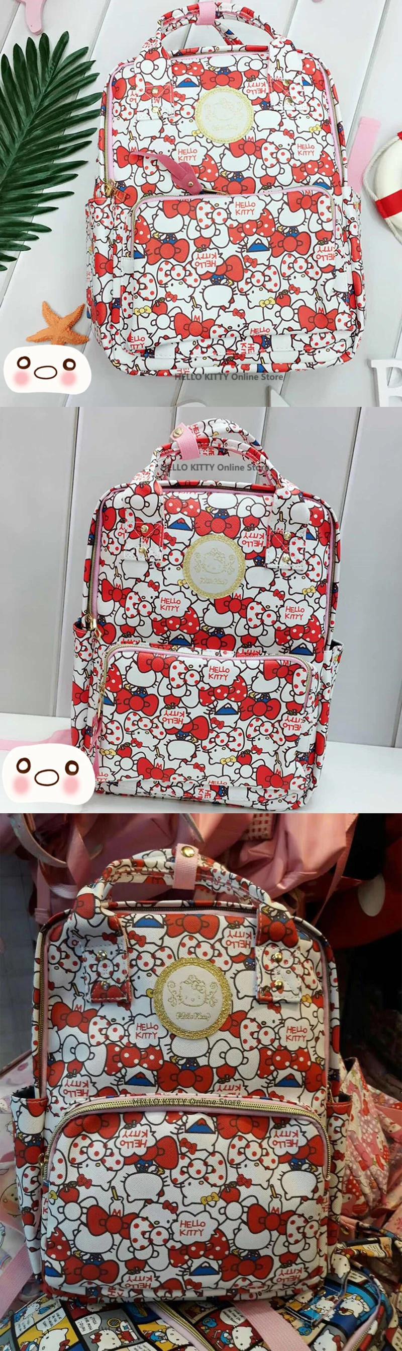 Милая мультяшная сумка hello kitty, модная женская сумка на одно плечо из искусственной кожи, милый школьный рюкзак для девочек, плюшевый рюкзак на плечо