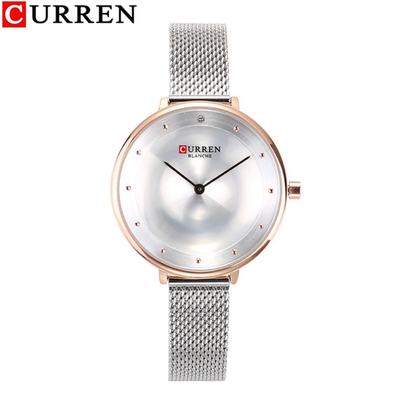 White White CURREN 9029 женские кварцевые часы драгоценный циферблат ультратонкий вязаный ремешок Топ бренд женские Роскошные наручные часы девушка часы Relogio Feminino - Цвет: White White