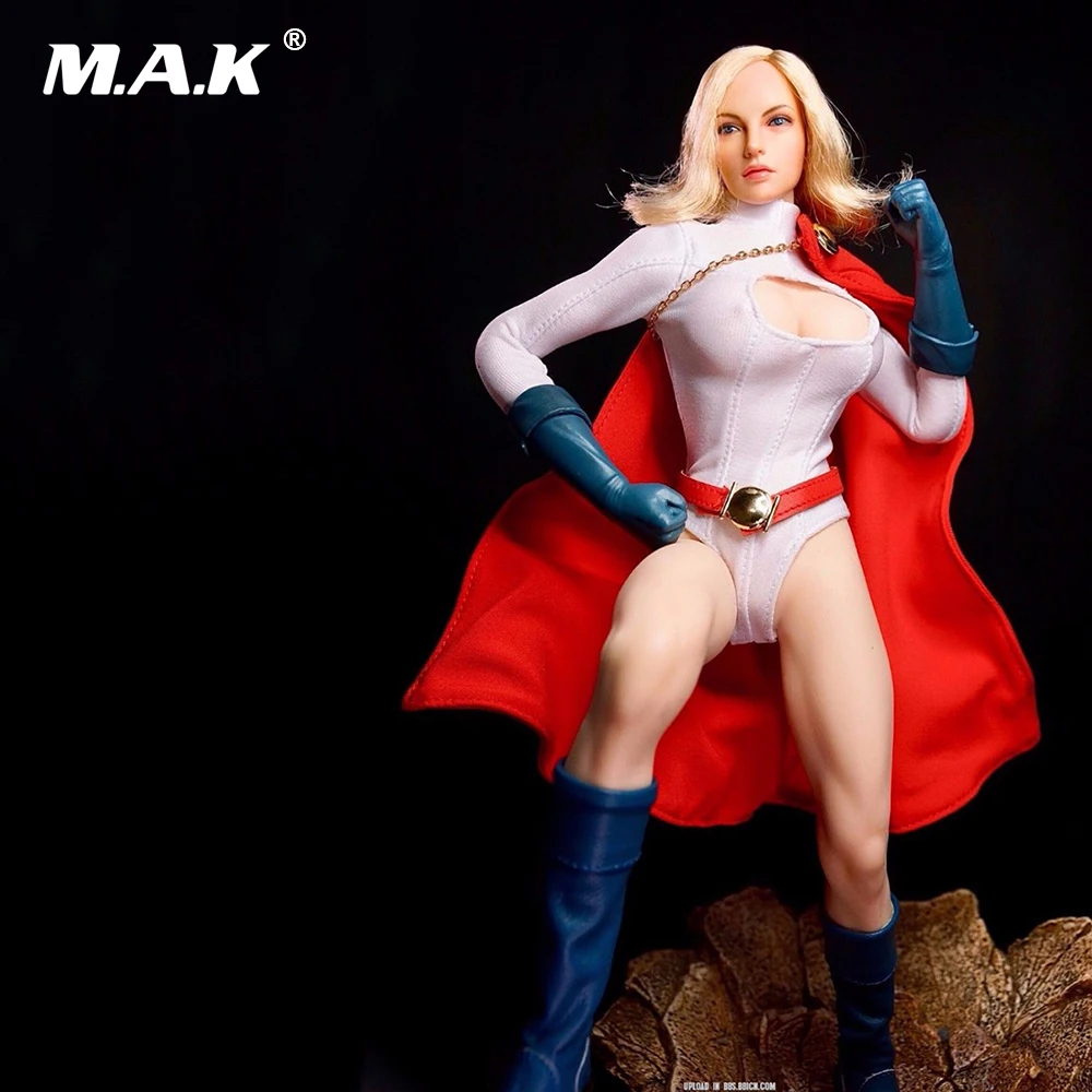 1/6 Женские аксессуары для экшн-фигурок DIY Super Girl power женская голова скульптура и одежда костюмы для 1:6 бледная(S20A) фигура тела