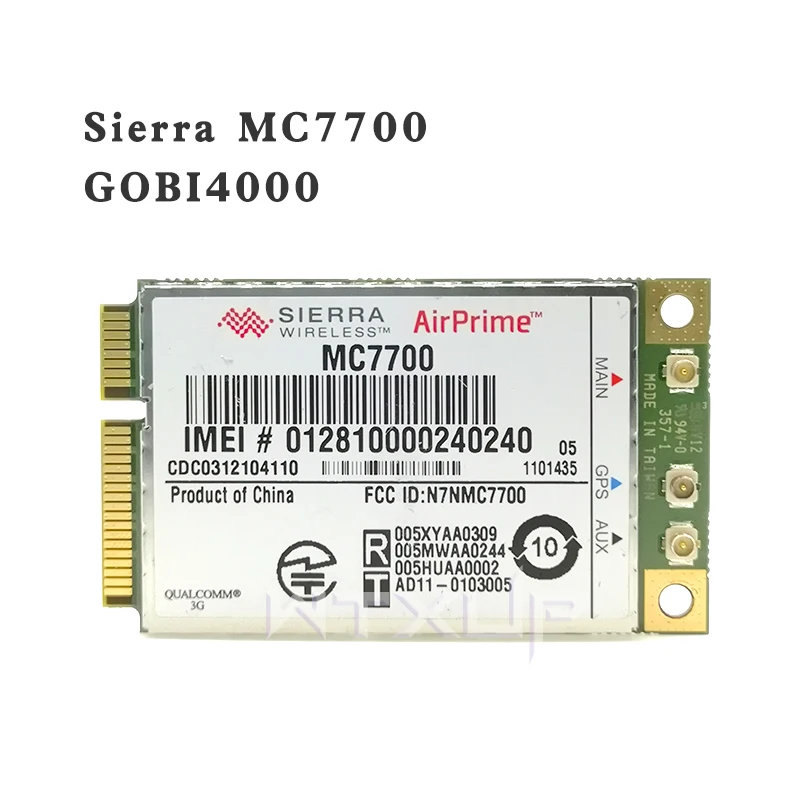 Разблокированный 3g WWAN gps модуль Сьерра-MC7700 мини PCI Express GOBI4000 к оператору сотовой связи HSPA+ 3g LTE 100 Мбит/с плата Wireless WLAN Card GPRS модуль