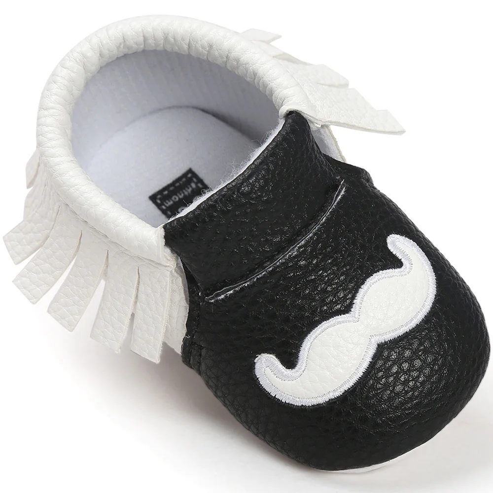 ROMIRUS/Усы Борода волос на лице Роман детские обувь мягкие мокасины с кисточками