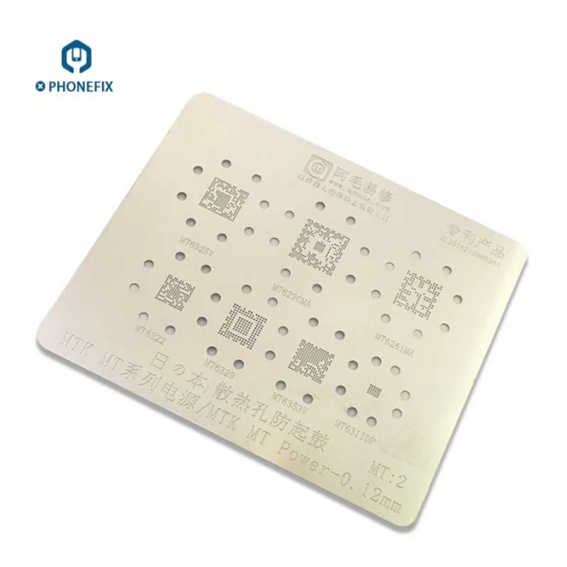 Трафарет PHONEFIX для MTK MT Series BGA инструменты реболлинга Power IC чипов MT6325V MT6329 ремонта