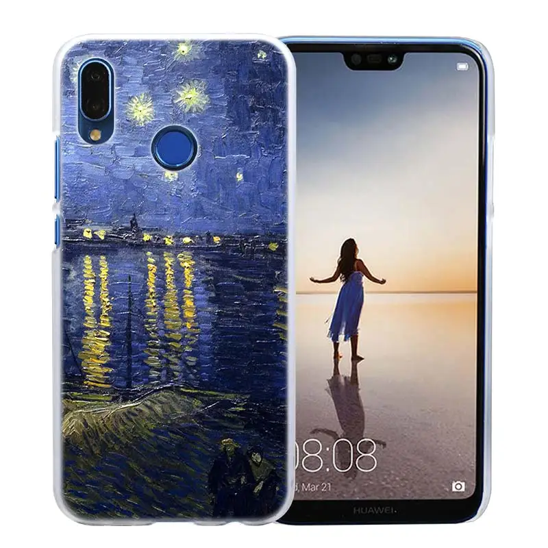 04 Чехол Sky Van Gogh для huawei P20 P Smart Nova 4 3i P30 P10 P9 P8 lite Pro mini Прозрачный жесткий чехол для телефона - Цвет: 04