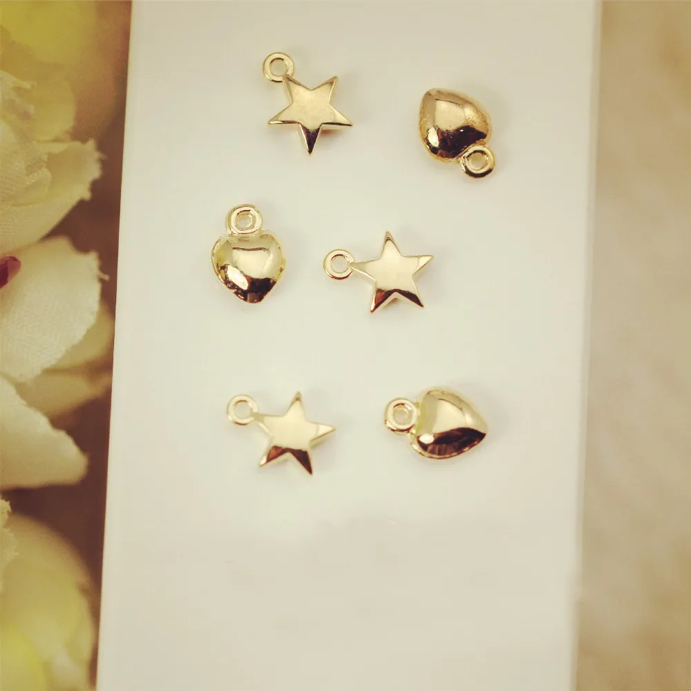 Сделай Сам Европейская мода шарм подарки сердце звезды Металлические Подвески