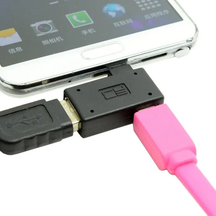 90 градусов Угловой Micro USB 2 0 хост адаптер OTG с питания для планшета|angled micro usb|right angle