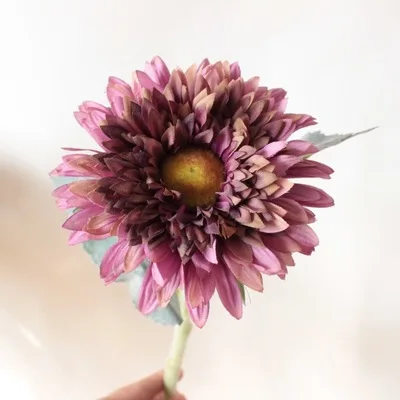 1pc 42CM Long Artificial Sunflower Colorful petals High Quality for Home Wedding Party Decorations Photography Props Gerbera DIY - Цвет: purple