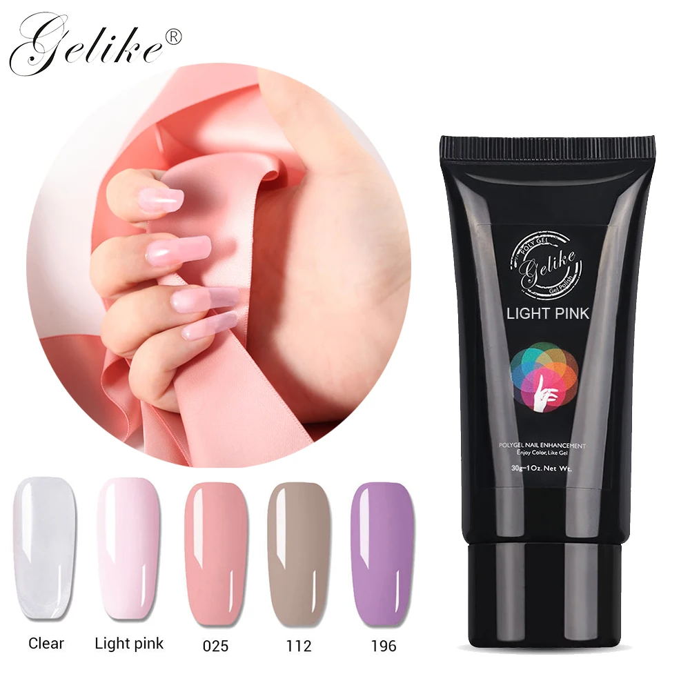 Naillike Nails Tips комплект полигель УФ лак для ногтей Слип раствор французский