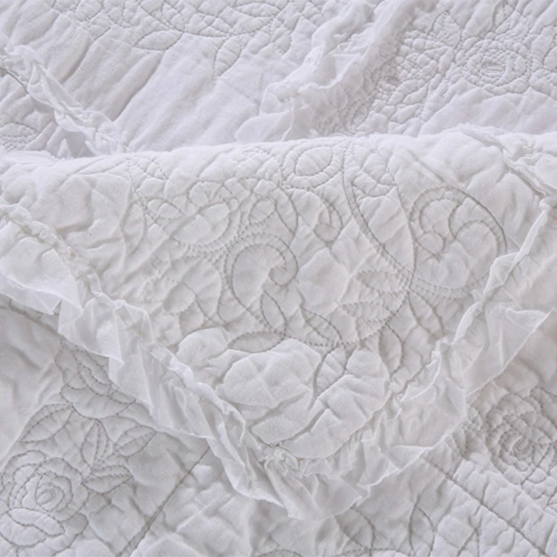 ROMORUS роскошный Дворцовый стиль 3 шт./комплект белое 100% хлопковое стеганое