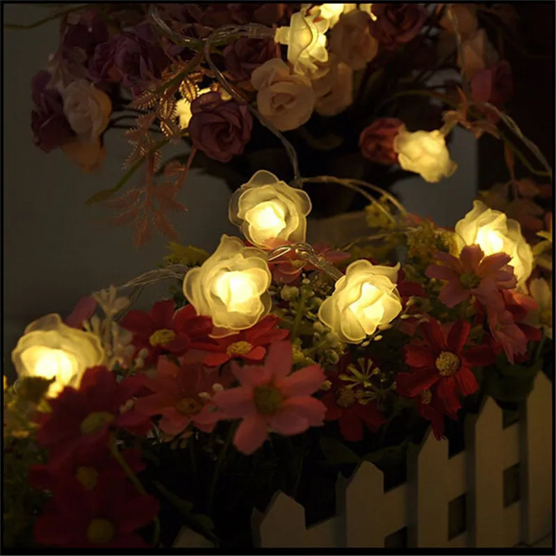 

Free Shipping 7.5M 50LED Colorful Fairy String Light Rose Styled Christmas Valentines' Day Partys Wedding New Year Decorations