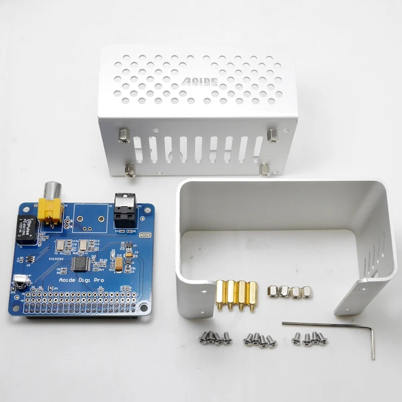 Digi pro and case Алюминиевый Чехол для UGEEK AOIDE Digi Pro для работы с Raspberry Pi 3 Model B/2B 3B+ | Сделай Сам свой HiFi плеер с Raspberry Pi - Цвет: Digi pro and case