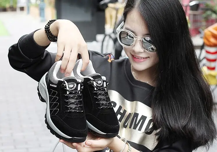 Akexiya женские кроссовки на платформе дышащая уличная спортивная обувь для