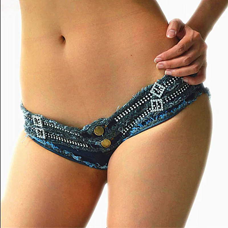 2019 New Sexy Women Denim Hot Shorts Womens Mini Micro Jean Twerk Ultra Low Rise Show Summer |