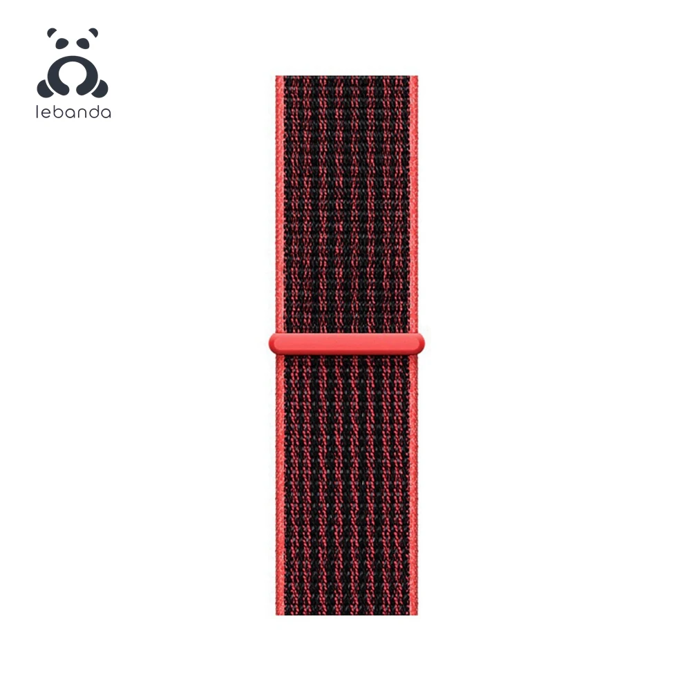 Crimson Black Lebanda Sport loop для apple watch 5, 4, 3, 2, 1, ремешок для iwatch 38, 40, 42, 44 мм, тканый нейлоновый ремешок, Аляска, синий - Цвет ремешка: Crimson Black