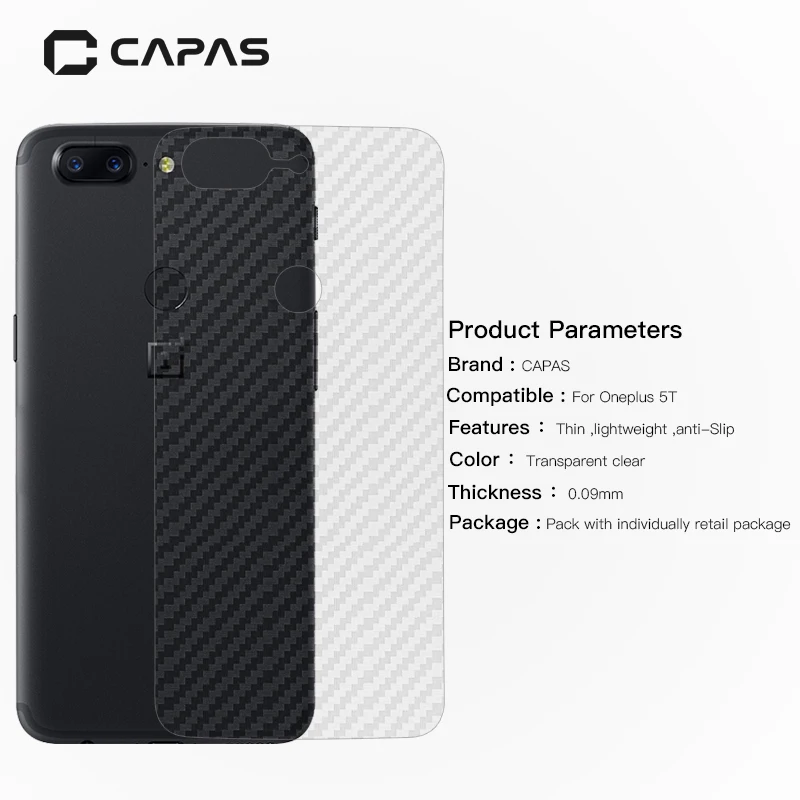 2 шт. OnePlus 5 T задняя пленка 3D углеродное волокно защитная One Plus крышка батареи