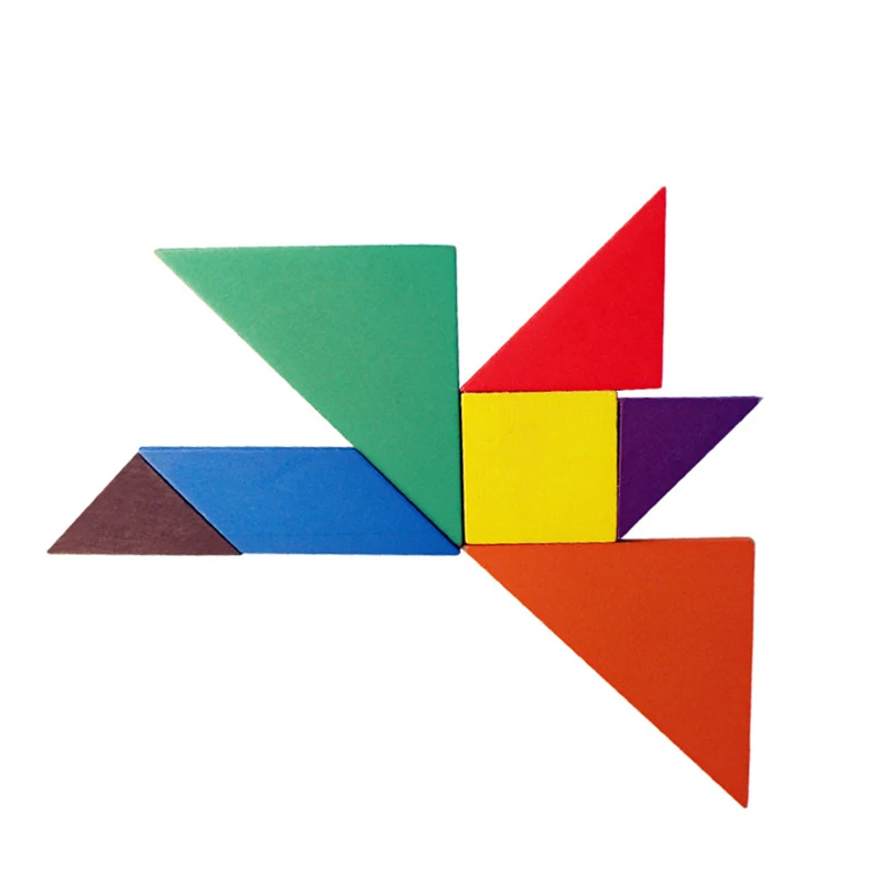 YEXAHQM деревянные головоломки Tangram обучения Образование Логические игрушки для