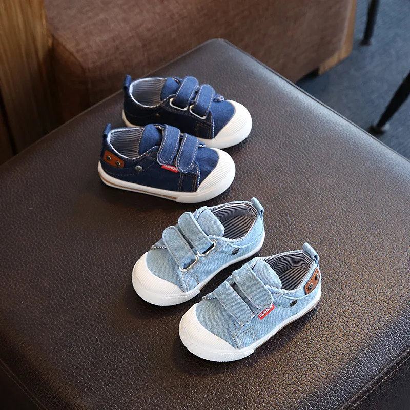 Детская обувь для девочек мальчиков кроссовки джинсовая парусиновая детская