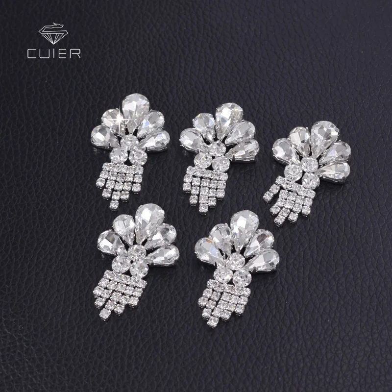 

wholesale 30pcs glass rhinestones tassel clothing dress belt sash patches sew on Handmade DIY strass accessories silver base
