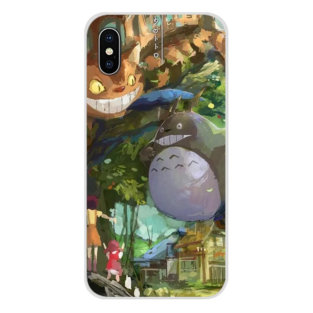 Мой сосед доставляющий Тоторо уличный аниме для Apple iPhone X XR XS MAX 4 Бриджи 5 бриджи 5C SE