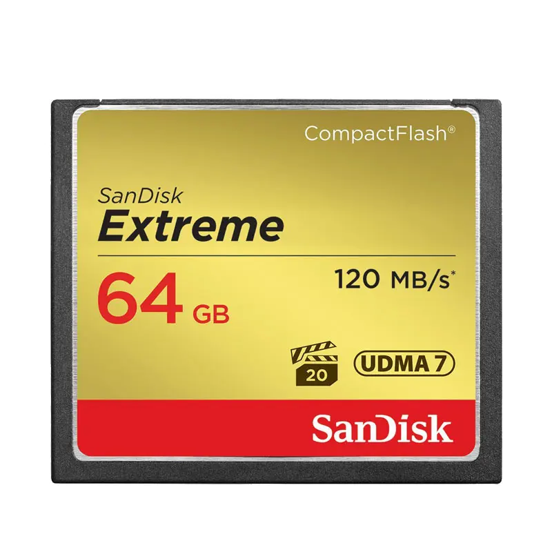 CFXS-64G-120M Sandisk слот для карт памяти Extreme CompactFlash 32GB 64GB 128GB карта CF VPG-20 120 МБ/с. 4K и записи видео в формате Full HD для Canon D300 7D 5DSR карты - Емкость: CFXS-64G-120M
