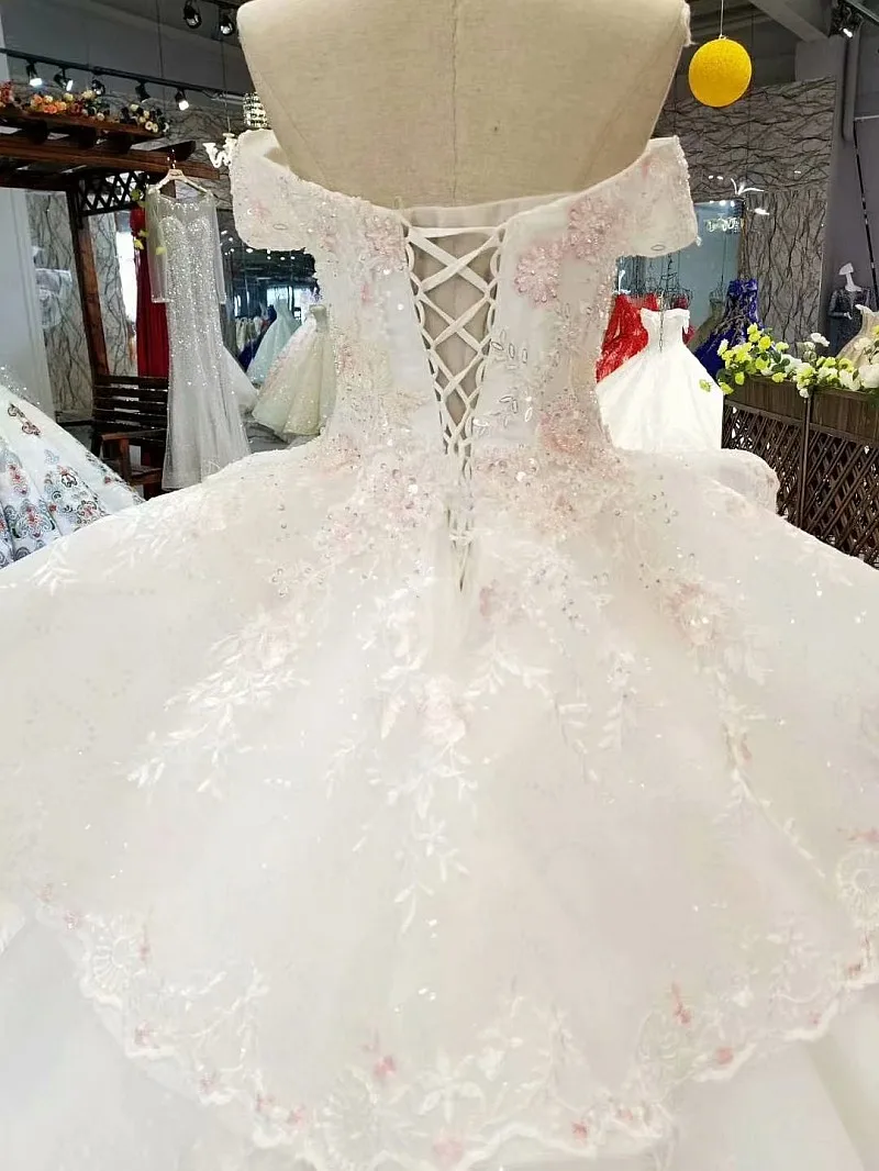 12345 роскошные бриллиантовые жемчужные сексуальные свадебные платья 2018 стиль