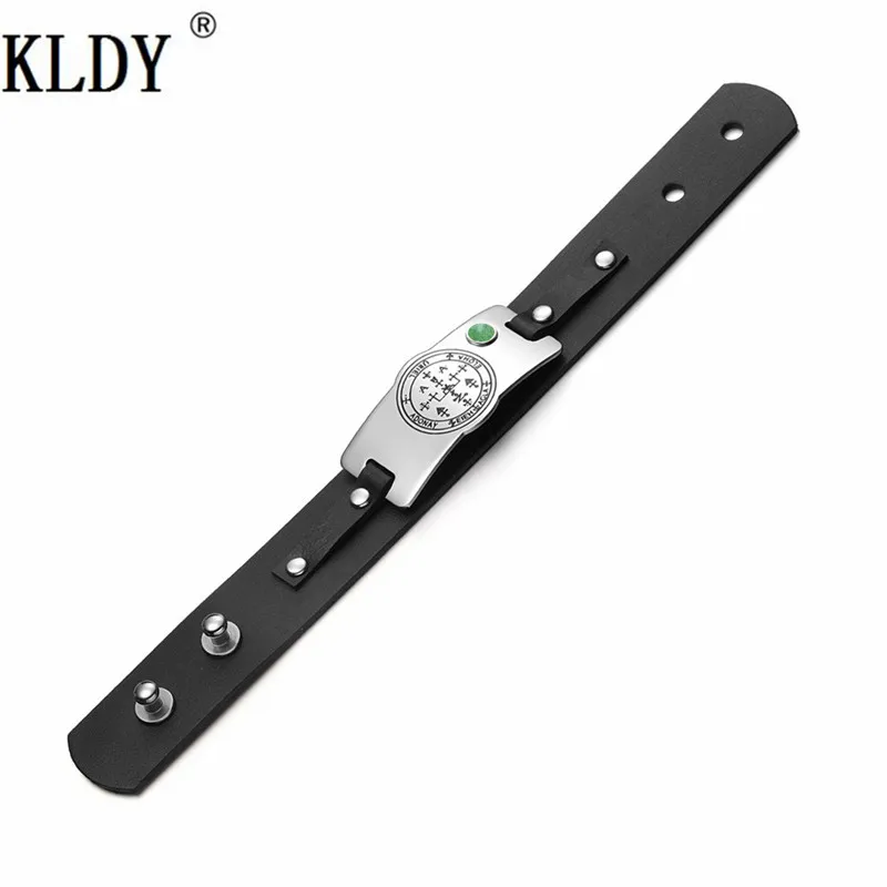 KLDY мужские браслеты амулеты регулируемые из коричневого Черного Кварца с