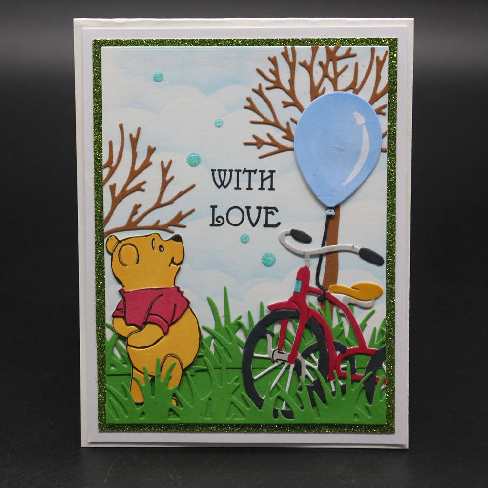 Bear and Bike Stencils Metal Cutting Dies New 2019 for Craft Scrapbooking Album Card Making Embossing Die Decor Stamps | Дом и сад