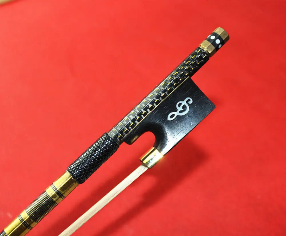 Partes de Violino de Fibra de Carbono Cabelo do Cavalo Novidades Cobre – Violin Bow Branco Pro Luz 4