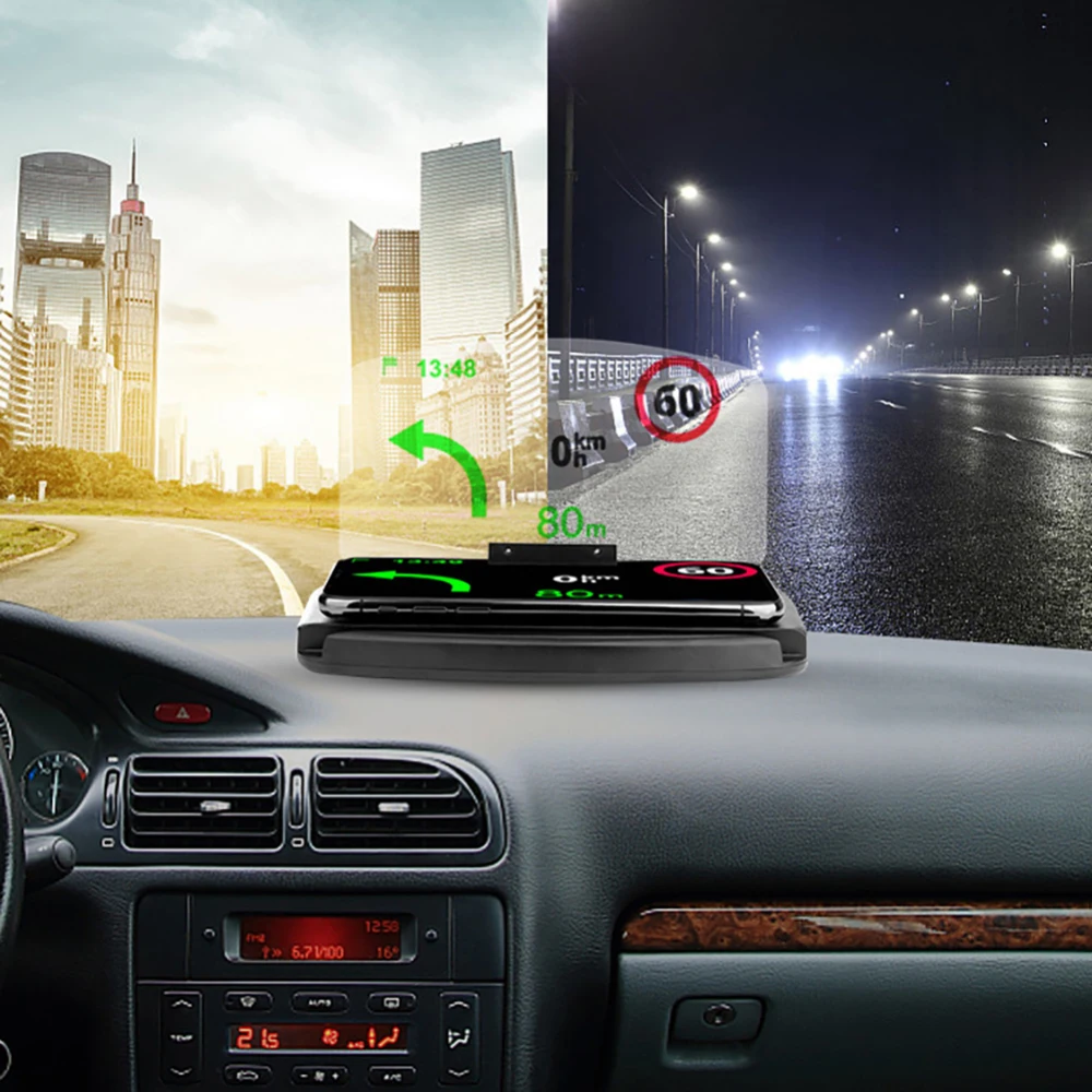 

Car HUD HD Projection Head Up Display Car Phone Holder Universal GPS Navigation Bracket Car Accessories