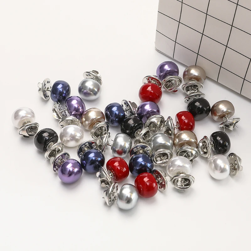 16color Women's high-end brooch Korea simple fashion pearl button High Quality Knitting sweater Jewelry Accessorise | Украшения и