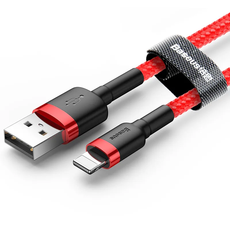 Красный Для USB защитный кабель короткий 0,5 m 1m 2m 3m 2.4A Быстрая зарядка данных мобильный телефон зарядное устройство для iPhone xs max xr x 8 7 6s plus ipad - Цвет: Красный